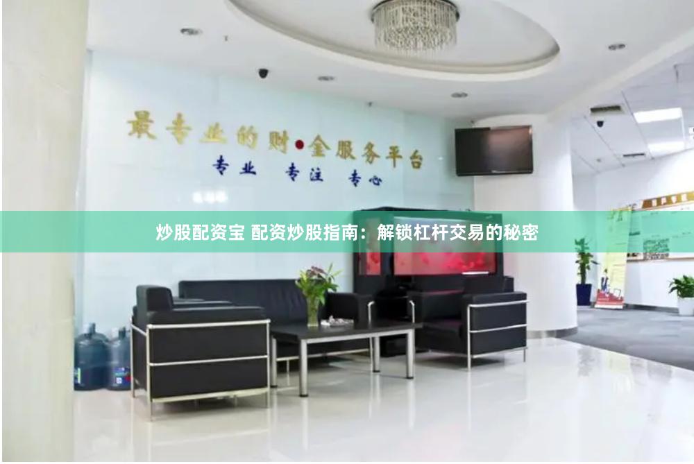 炒股配资宝 配资炒股指南：解锁杠杆交易的秘密